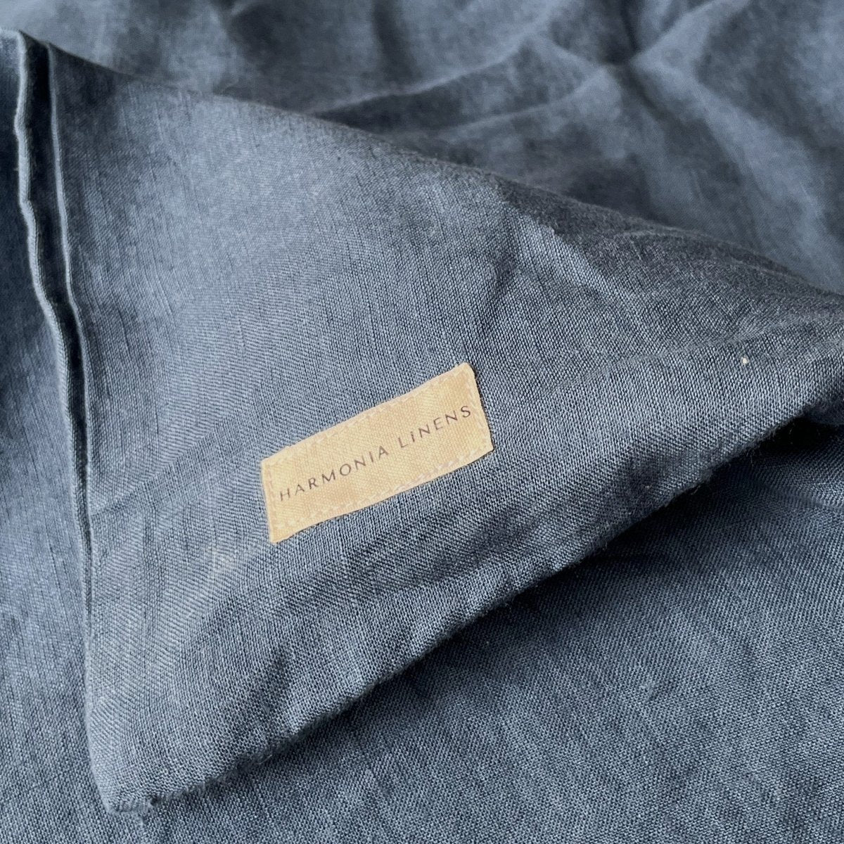 Natural linen duvet - Ocean Blue - Harmonia Linens