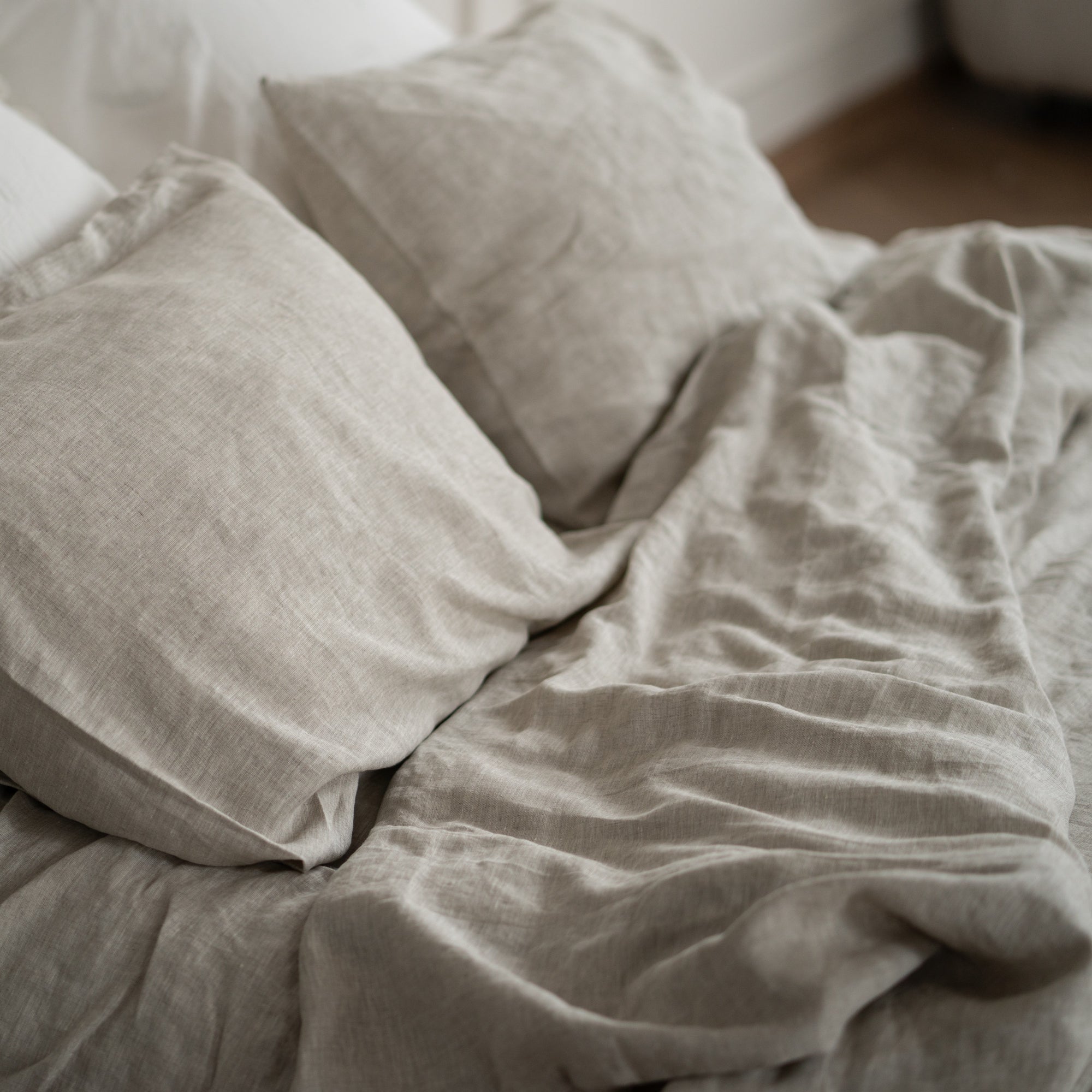 Natural linen bedding set - natural