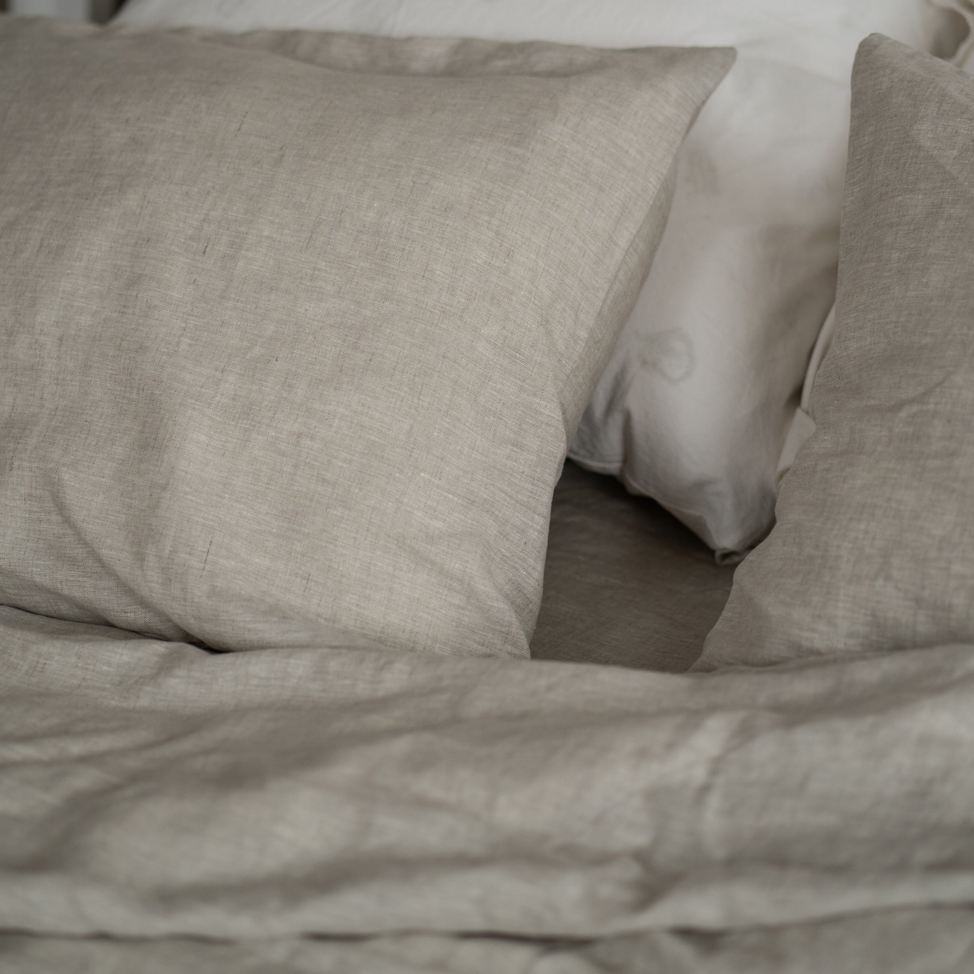 Natural linen bedding set - natural