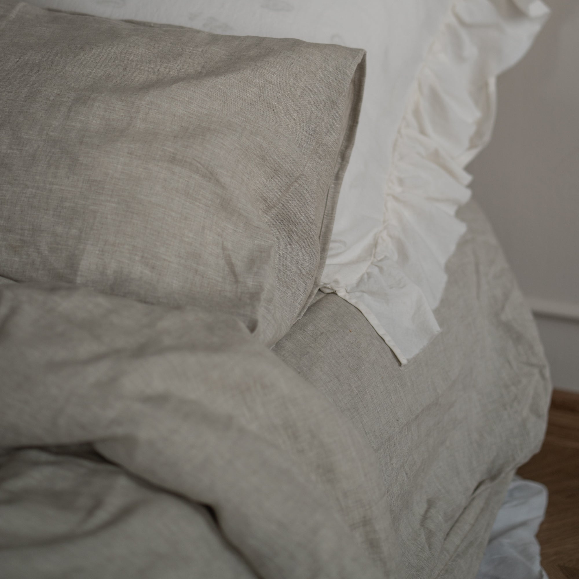 Natural linen bedding set - natural