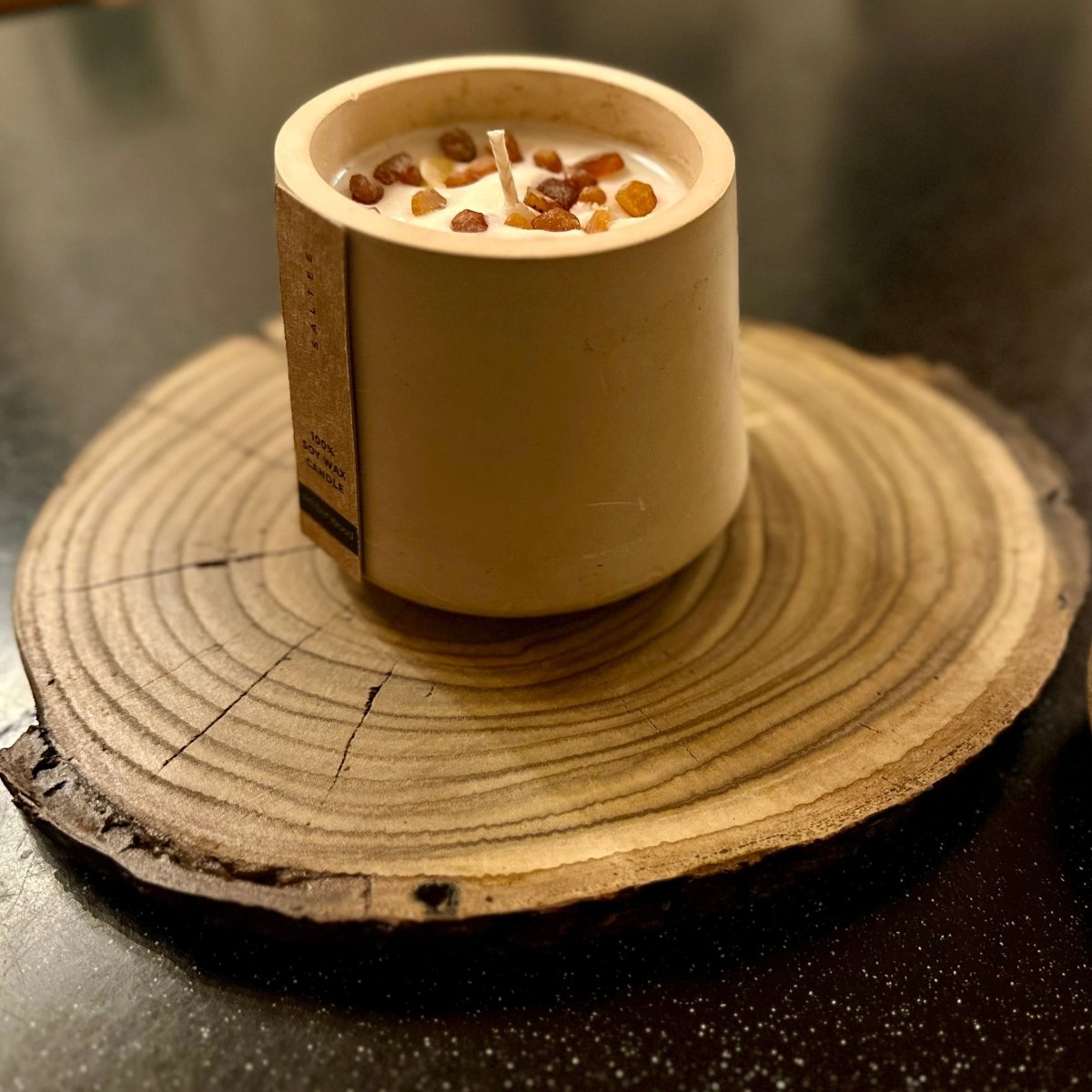 Organic soy wax candle - Harmonia Linens