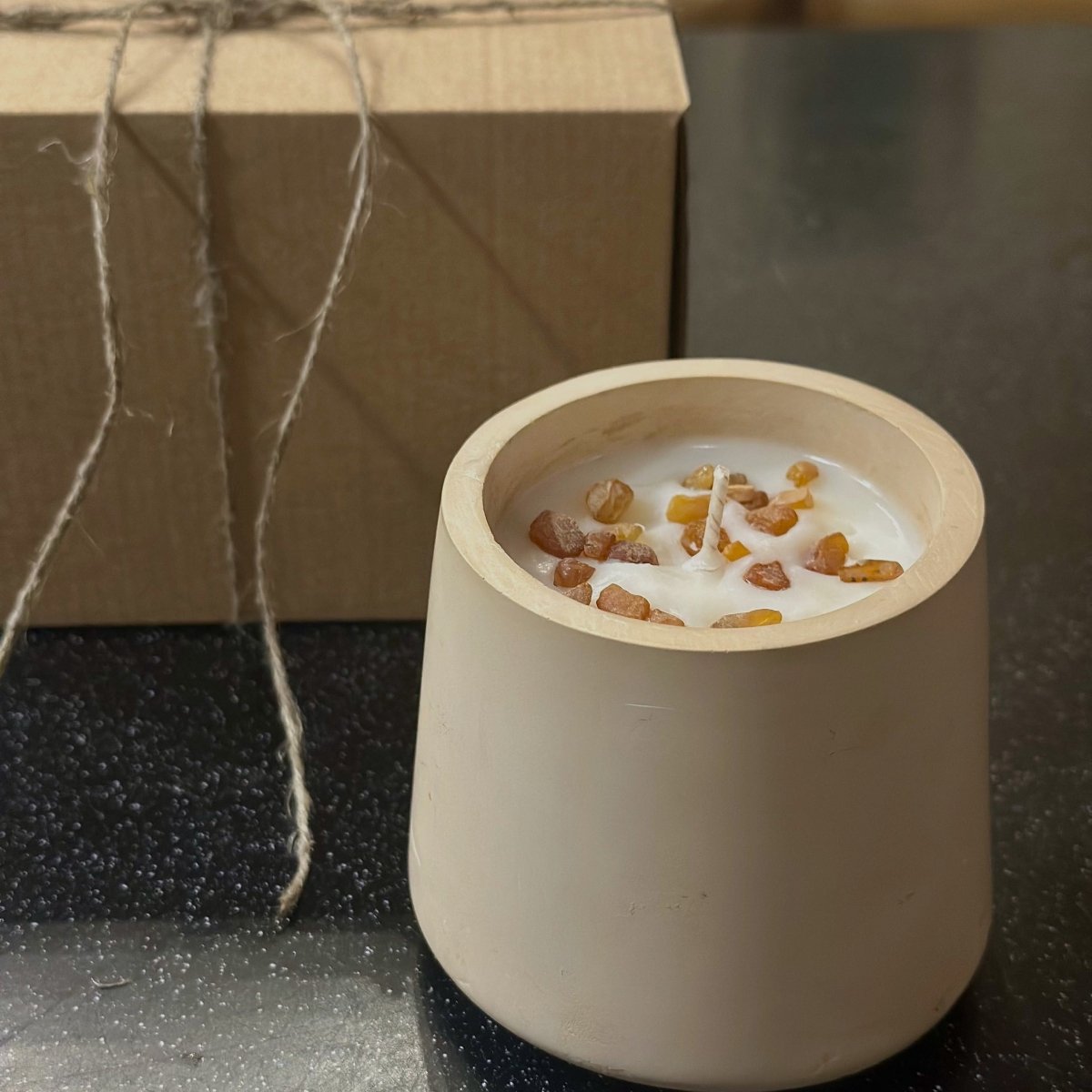 Organic soy wax candle - Harmonia Linens