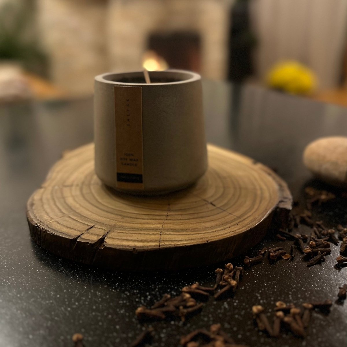 Organic soy wax candle - Harmonia Linens