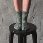 100% Wool Socks - Moss Green