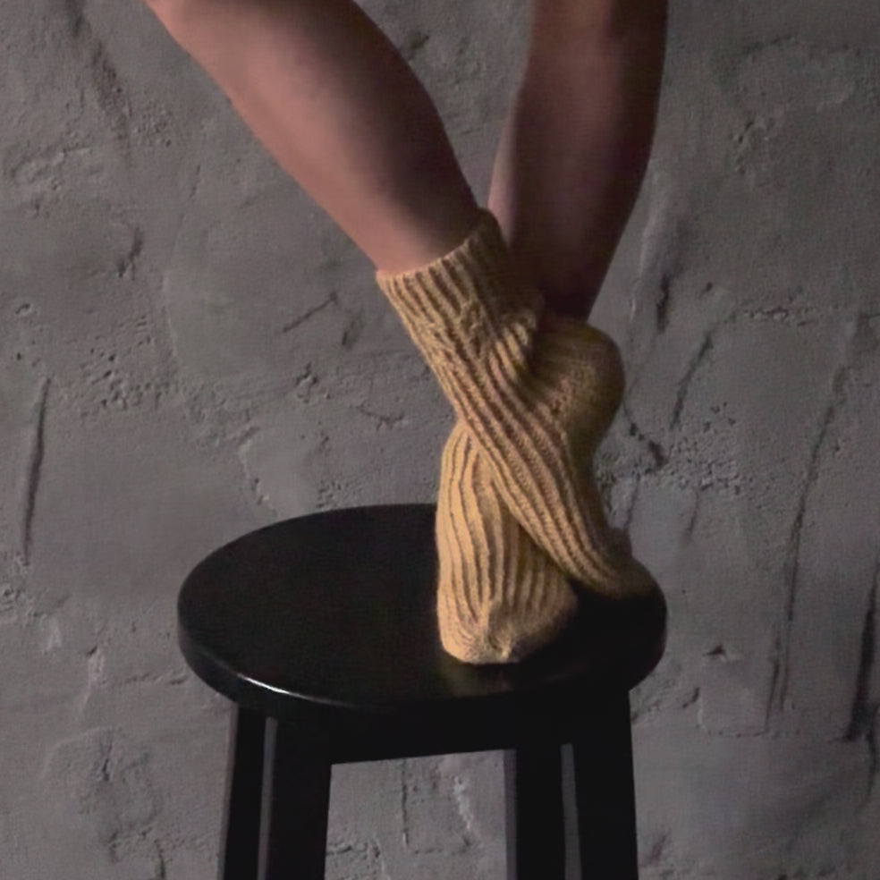 100% Wool Socks - Sand Color