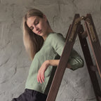 Long Sleeve Linen Shirt - Moss Green