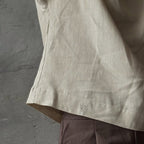 Short Sleeve Linen Shirt - Beige - Harmonia Linens