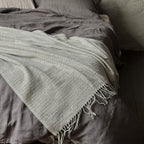 Wool & Bamboo Blend Blanket - Natural - Harmonia Linens
